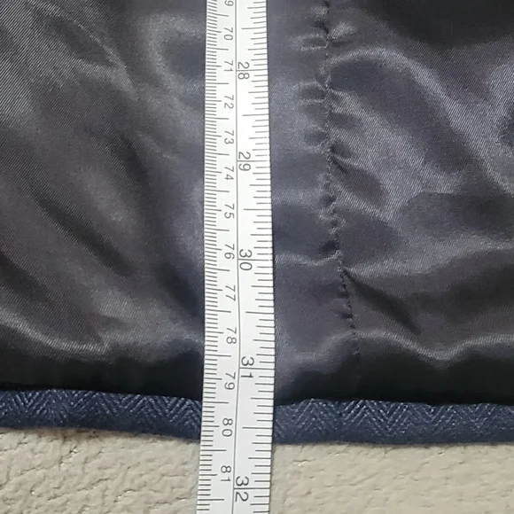 Calvin Klein Blazer Mens Blue Size 42R Herringbone Pattern - Picture 4 of 8